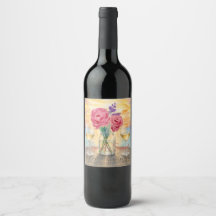 Botella de vino personalizada Sip & Sunset