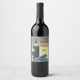 Etiqueta Para Botella De Vino Botella de vino y uva diseñan etiqueta de vino