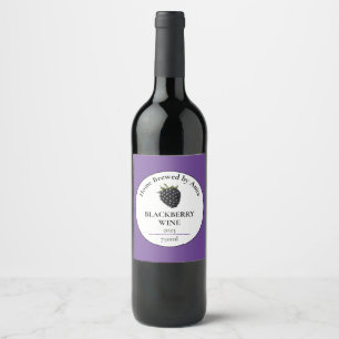 Etiqueta Para Botella De Vino Botella moderna de vino de Blackberry