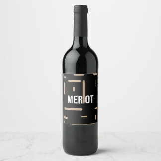 Etiqueta Para Botella De Vino Bottle vine merlot desing