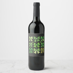 Etiqueta Para Botella De Vino Bow Coquette St Patrick's Day Vintage