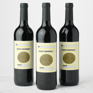 Etiqueta Para Botella De Vino Bowls de césped 2024, moneda de oro,