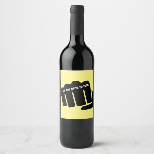 Etiqueta Para Botella De Vino Boxeo, no estoy aquí para hablar