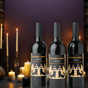 Etiqueta Para Botella De Vino Brew de bruja