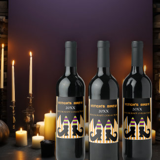 Etiqueta Para Botella De Vino Brew de bruja
