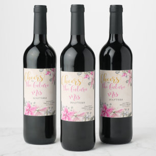 Etiqueta Para Botella De Vino Brindis por la futura Sra.   Despedida de soltera 