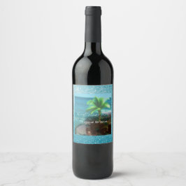 Etiqueta Para Botella De Vino Brisa tropical