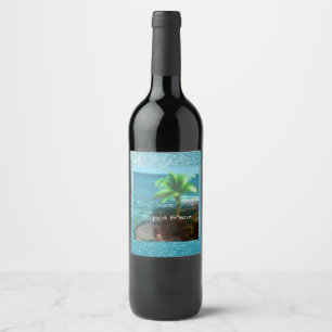 Etiqueta Para Botella De Vino Brisa tropical
