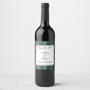 Etiqueta Para Botella De Vino Brodie Hunting Scottish Boda Wine Label