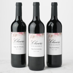 Etiqueta Para Botella De Vino Brunch de champán Boho Chic Celebración de bebidas