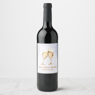 Etiqueta Para Botella De Vino Brunch de champán y desayuno nupcial con burbujas