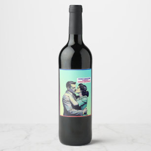 ETIQUETA PARA BOTELLA DE VINO BUENOS VIBRADORES BUENAS VIBRACIONES