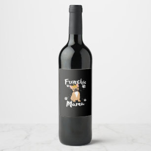 Etiqueta Para Botella De Vino bulldog francés frenchie mamá regalo de mamá