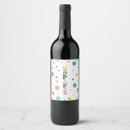 Etiqueta Para Botella De Vino burbuja de la felicidad