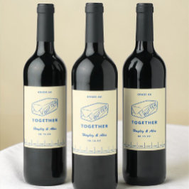 Etiqueta Para Botella De Vino Butter Themed Butter Together Bridal Shower