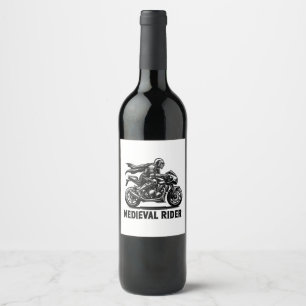 Etiqueta Para Botella De Vino caballero medieval
