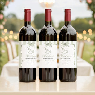 Etiqueta Para Botella De Vino Caballo de Balanço de Oliva Neutra Vintage para Ba