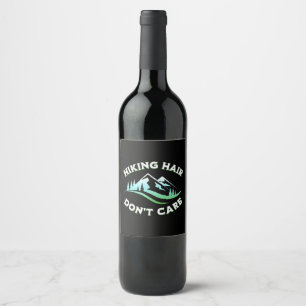 Etiqueta Para Botella De Vino Cabello de Senderismo No Importa