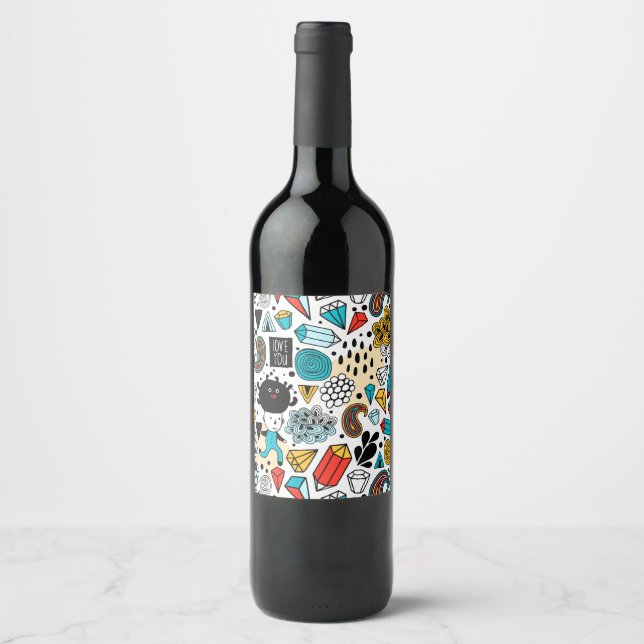 Etiqueta Para Botella De Vino Cabeza loca (Anverso)