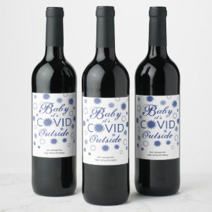 Etiqueta Para Botella De Vino CACHORA graciosa, su COVIDA FUERA del azul persona