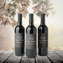 Etiqueta Para Botella De Vino Calabaza Rustica para la fiesta simple de Hallowee