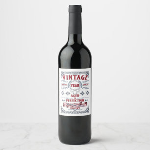Etiqueta Para Botella De Vino Calidad genuina vintage de edad avanzada a perfecc