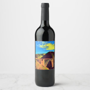 Etiqueta Para Botella De Vino California - BIXBY CREEK - Bridge