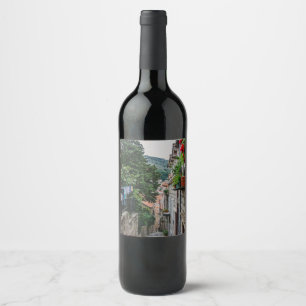 Etiqueta Para Botella De Vino Calle estrecha de piedra en Dubrovnik