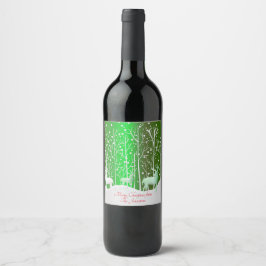 Etiqueta Para Botella De Vino Cambiar el nombre de edición de reno blanco de con