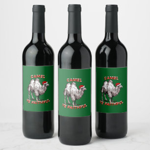 Etiqueta Para Botella De Vino Camello, Oh Fiel Diseño Divertido y Puntiagudo de 