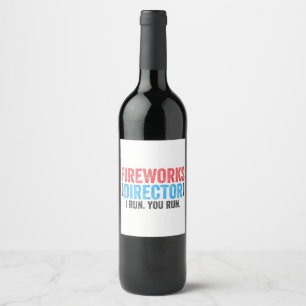Etiqueta Para Botella De Vino Camiseta camiseta del director de fuegos artificia