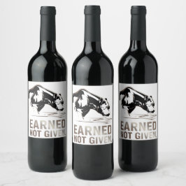 Etiqueta Para Botella De Vino Camiseta de cita motivacional de pantera de gimnas