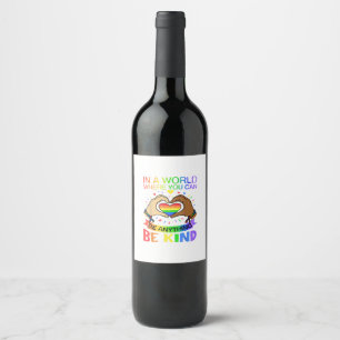 Etiqueta Para Botella De Vino Camiseta de Conciencia de Igualdad Arcoíris Orgull
