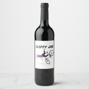 Etiqueta Para Botella De Vino Camiseta divertida de Joe Biden desaliñado Camiset