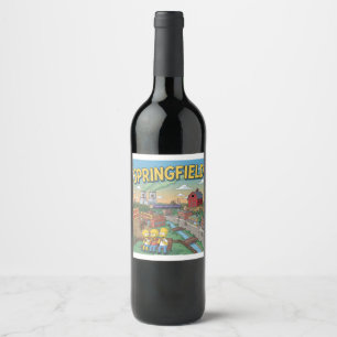 Etiqueta Para Botella De Vino Camiseta Vintage Springfield Heritage – Clásico At