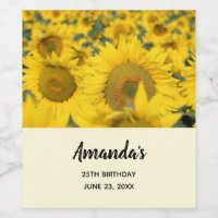 Campo amarillo de girasoles. Fotografía Cumpleaños