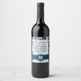 Etiqueta Para Botella De Vino Camuflaje naval