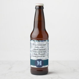 Etiqueta Para Botella De Vino Camuflaje naval