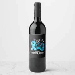 Etiqueta Para Botella De Vino Cáncer de Próstata La Lucha Continúa Cáncer de Pró