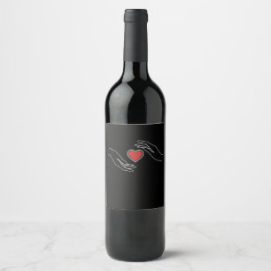 Etiqueta Para Botella De Vino Capturando el corazón