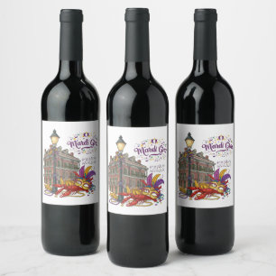 Etiqueta Para Botella De Vino Carnaval