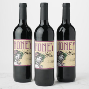 Etiqueta Para Botella De Vino Carne de vino para niños de miel