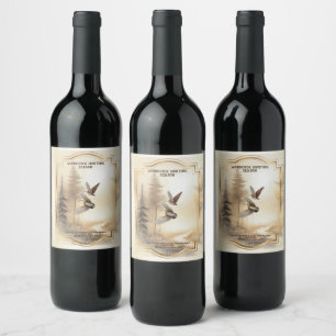 Etiqueta Para Botella De Vino Caza de Chocha