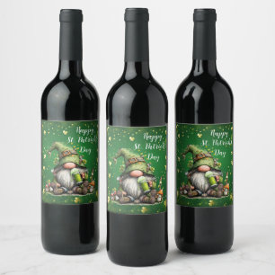 Etiqueta Para Botella De Vino Celebración caprichosa del día de San Patricio con