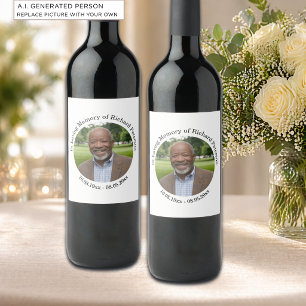 Etiqueta Para Botella De Vino Celebración de la vida 1 foto especial