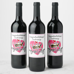 Etiqueta Para Botella De Vino Celebración personalizada de la jefa
