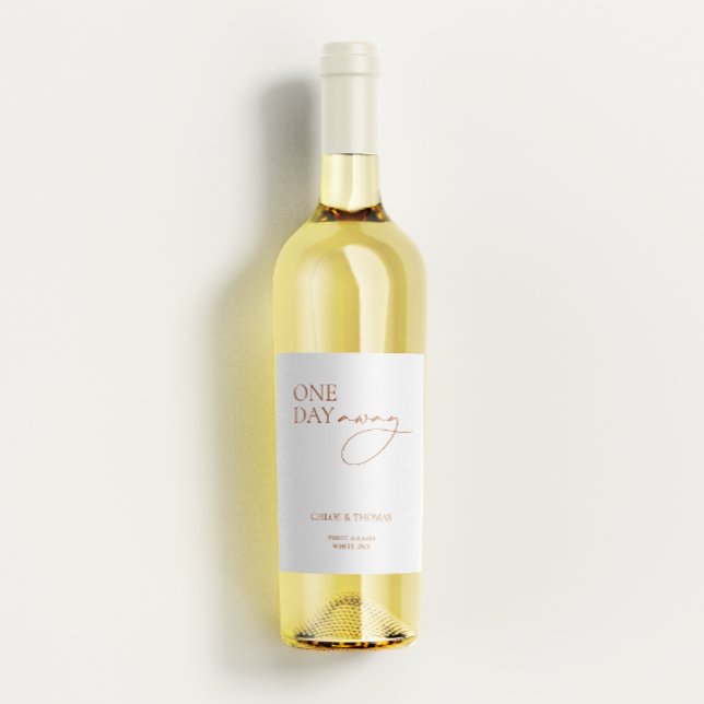 Etiqueta Para Botella De Vino Cena moderna "Un día antes" (Subido por el creador)