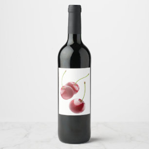 Etiqueta Para Botella De Vino Cerezas