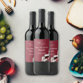 Etiqueta Para Botella De Vino Charcuterie & Wine 50 cumpleaños