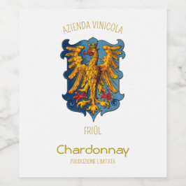 Etiqueta Para Botella De Vino Chardonnay de Friuli